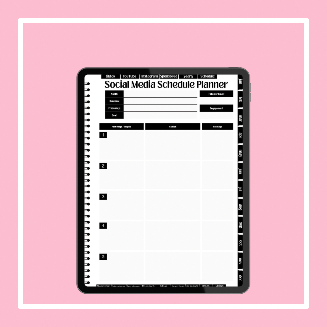 Rich off content social media planner
