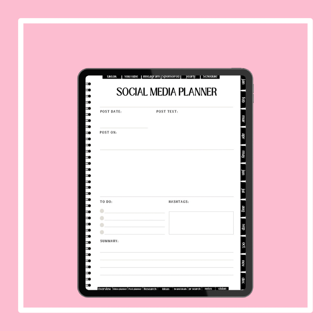 Rich off content social media planner