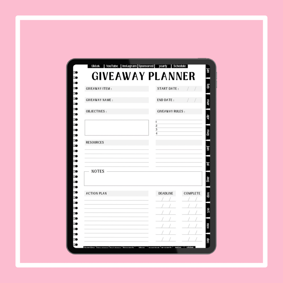 Rich off content social media planner