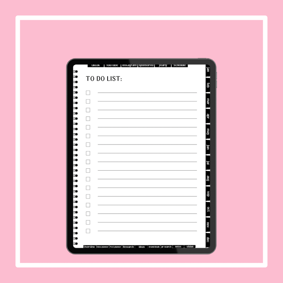 Rich off content social media planner