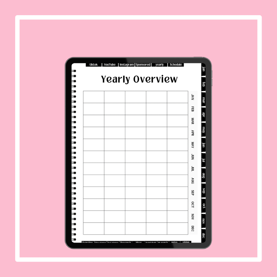 Rich off content social media planner