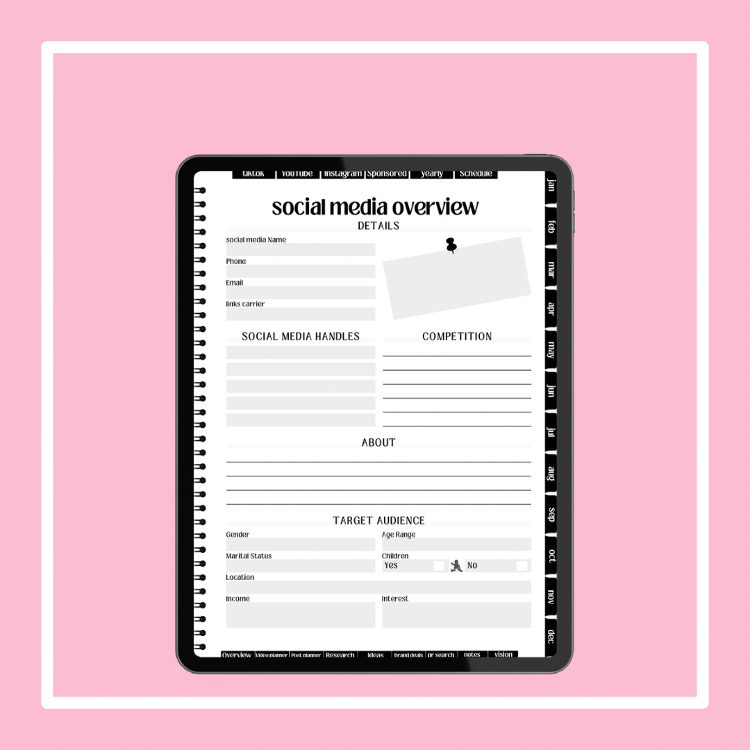 Rich off content social media planner