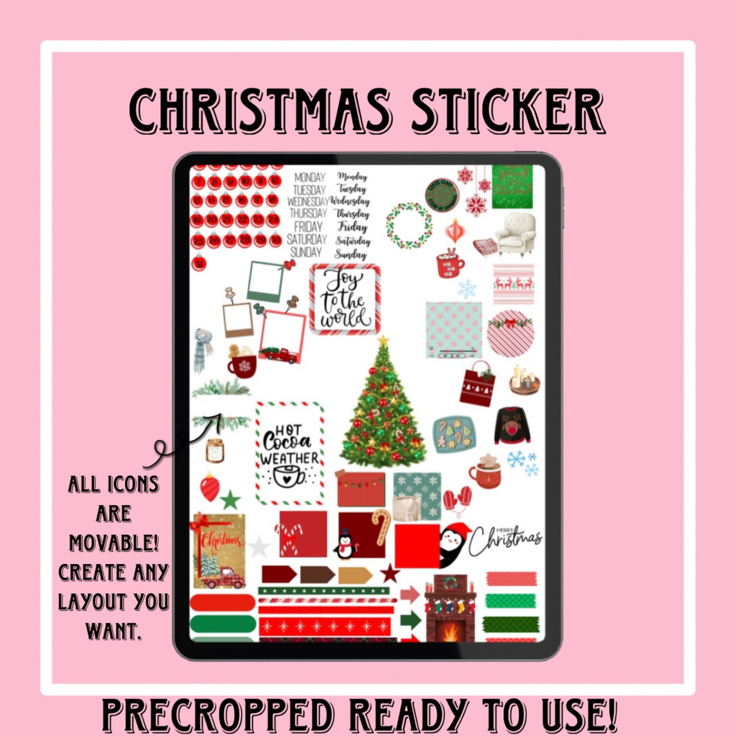 Christmas sticker set