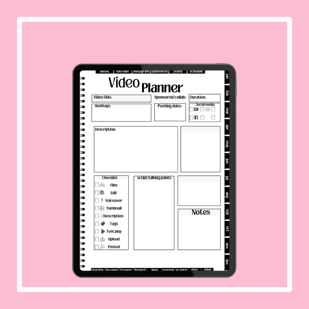 Rich off content social media planner