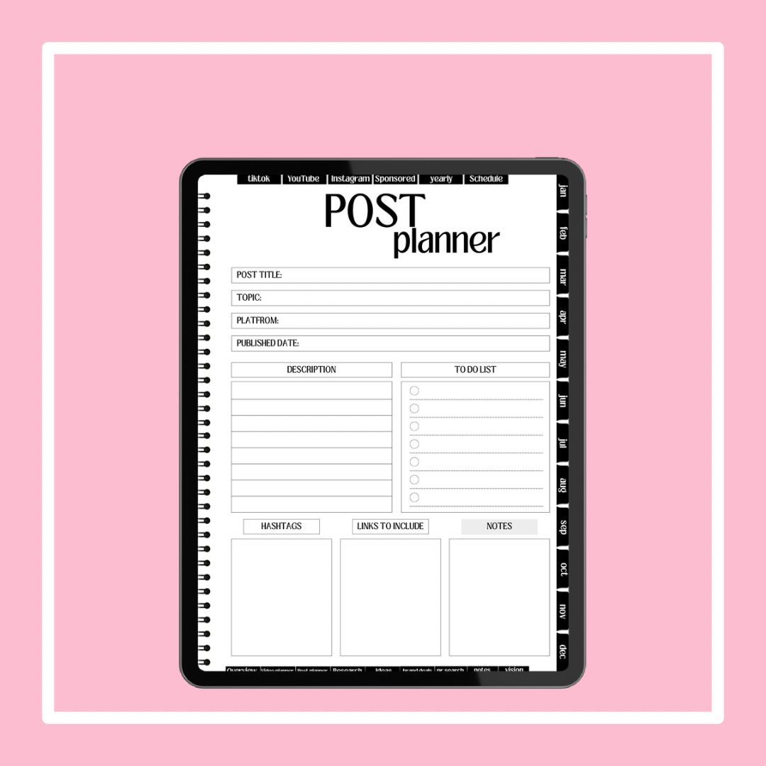 Rich off content social media planner
