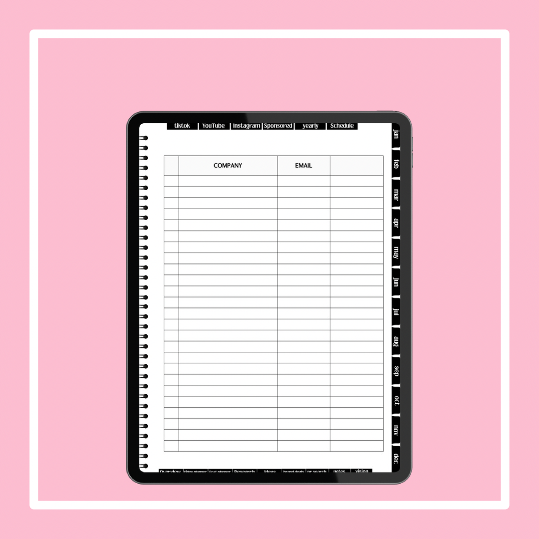 Rich off content social media planner