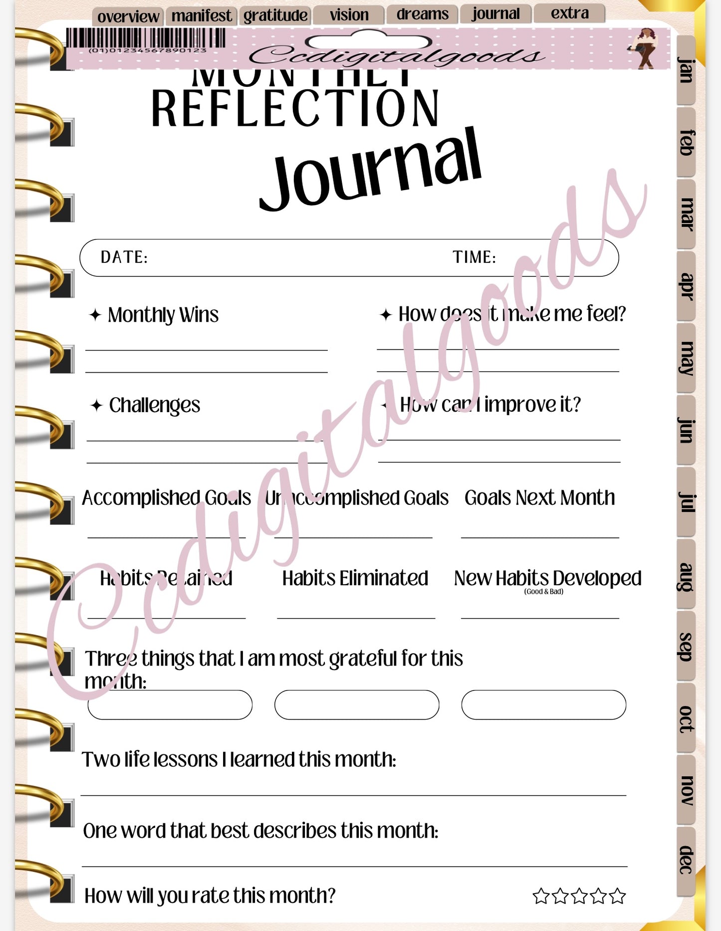 Ultimate Digital Journal for Daily Reflection & Goal Setting