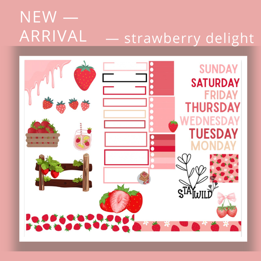 ✨ Strawberry Delight Planner Sticker Kit ✨