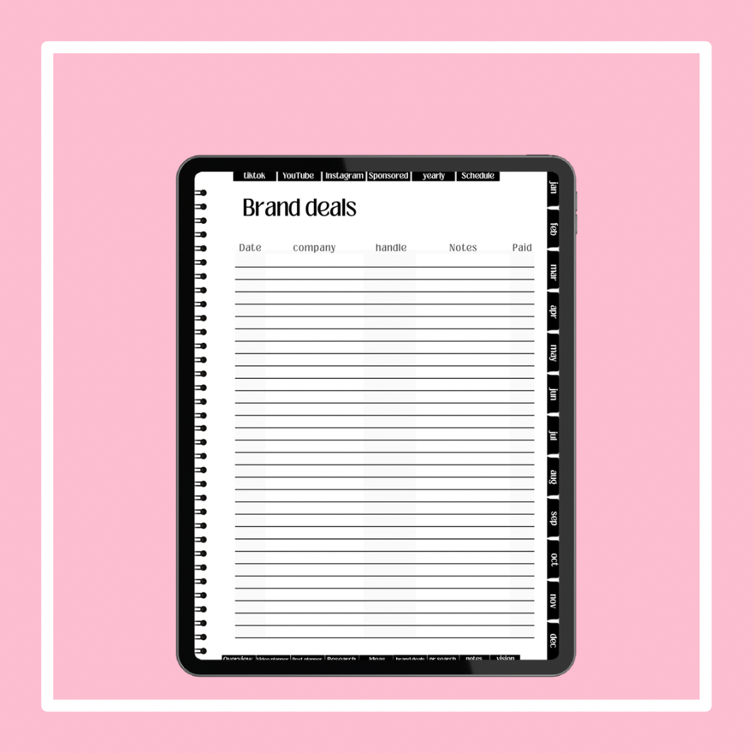 Rich off content social media planner