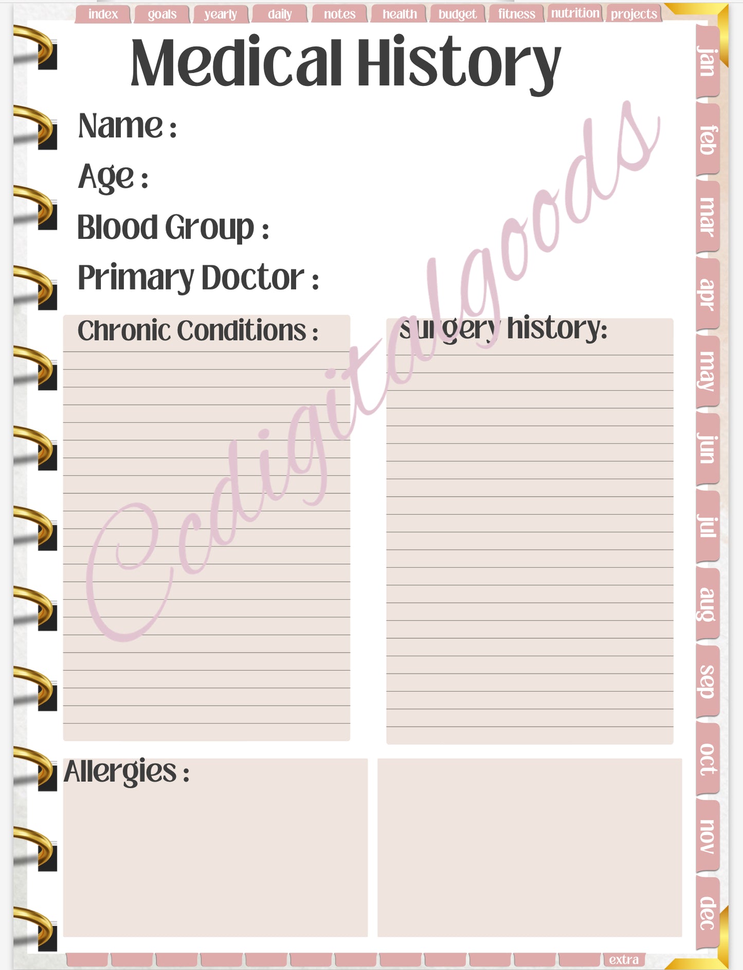 The deluxe infinity planner