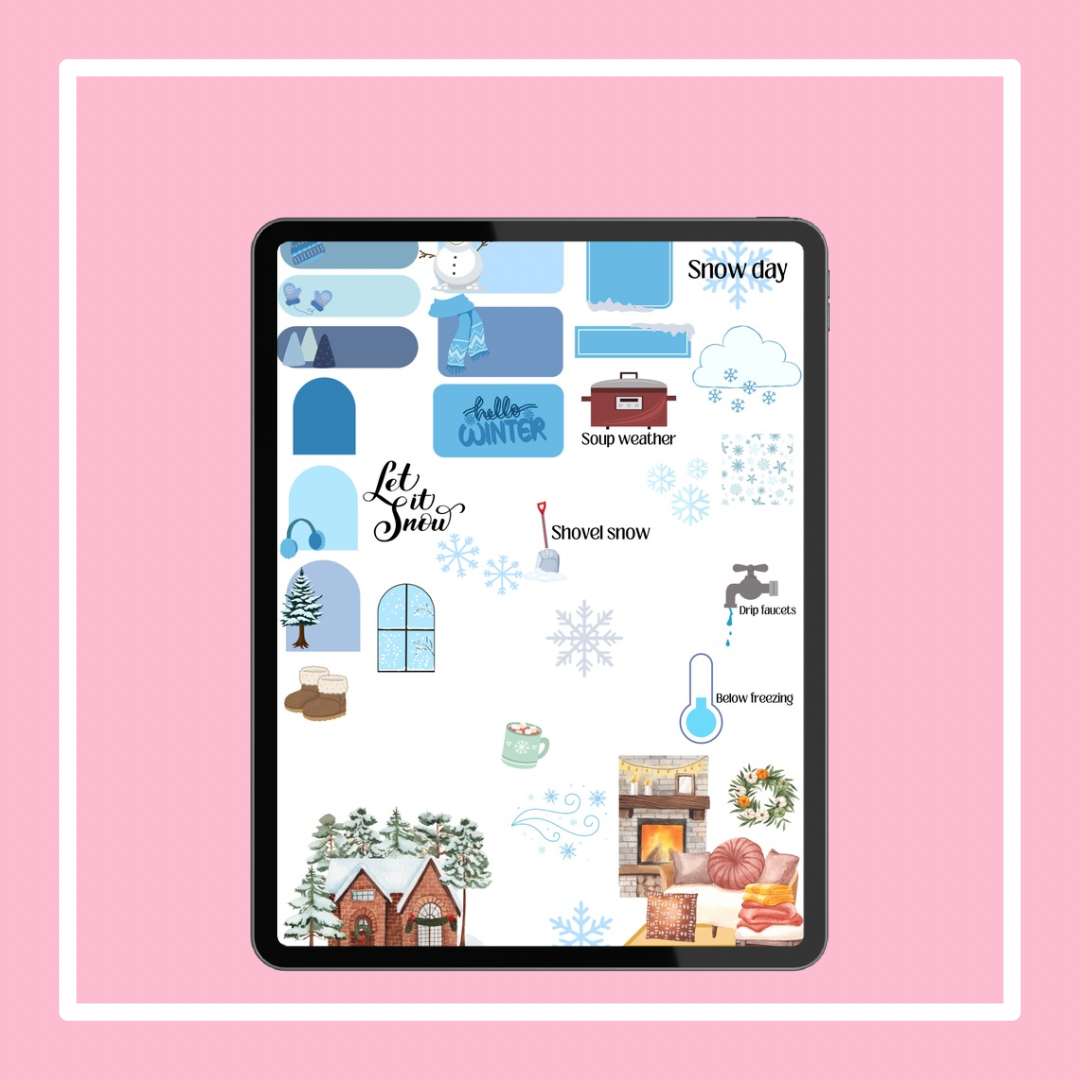 Winter Wonderland Digital Planner Sticker Set