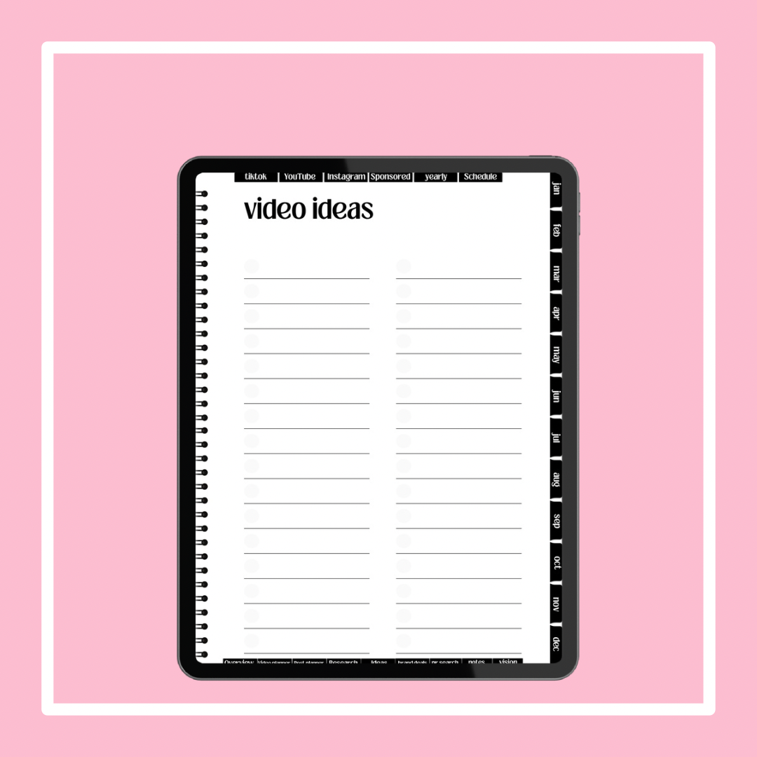 Rich off content social media planner