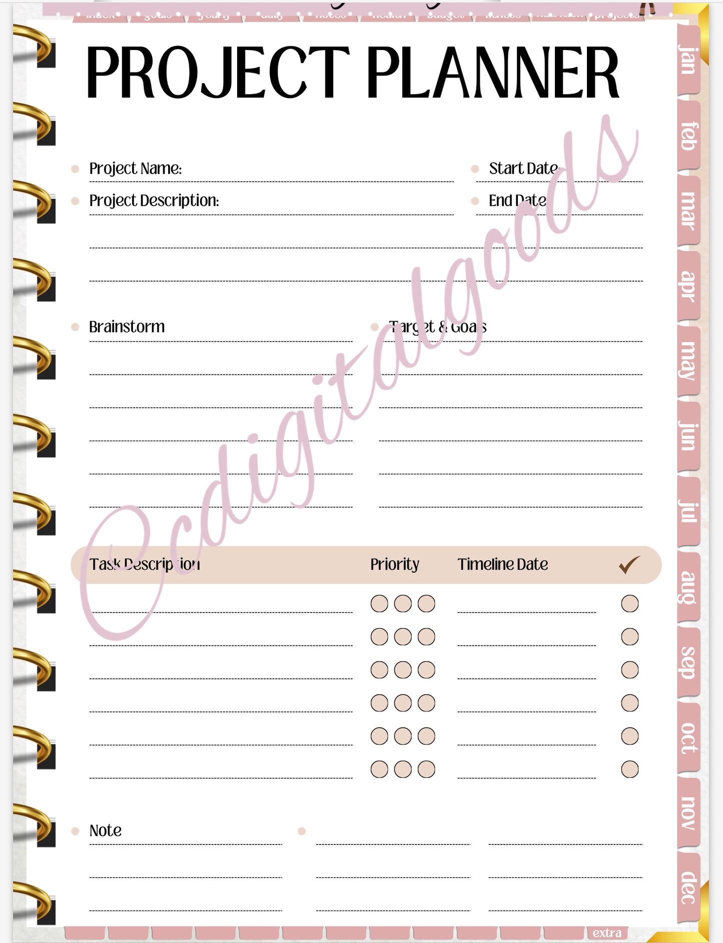 The deluxe infinity planner