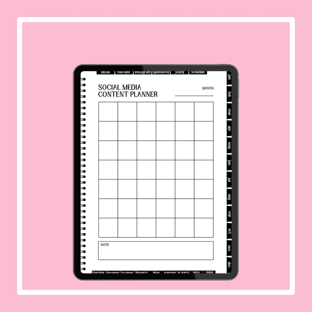 Rich off content social media planner