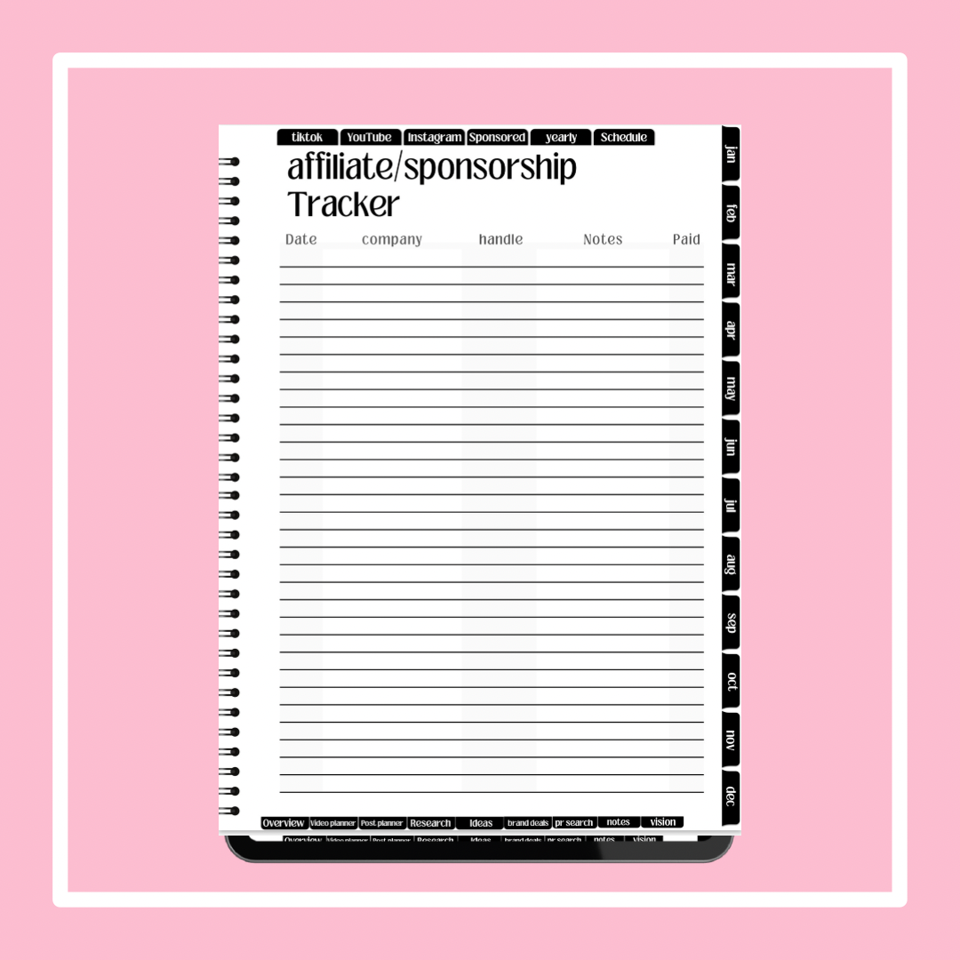 Rich off content social media planner