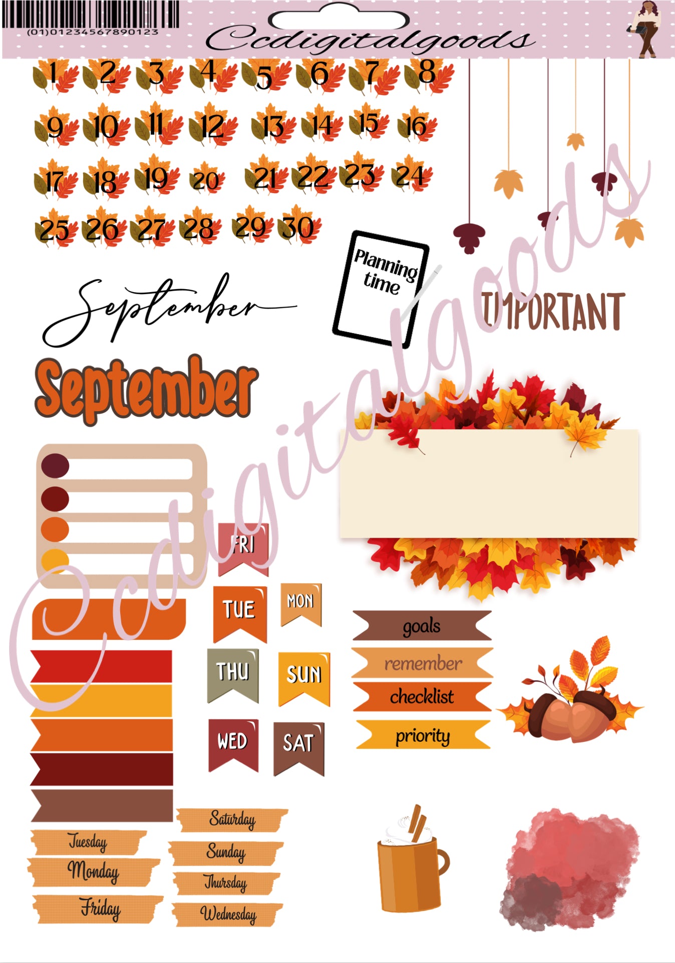 September ‘24 sticker set