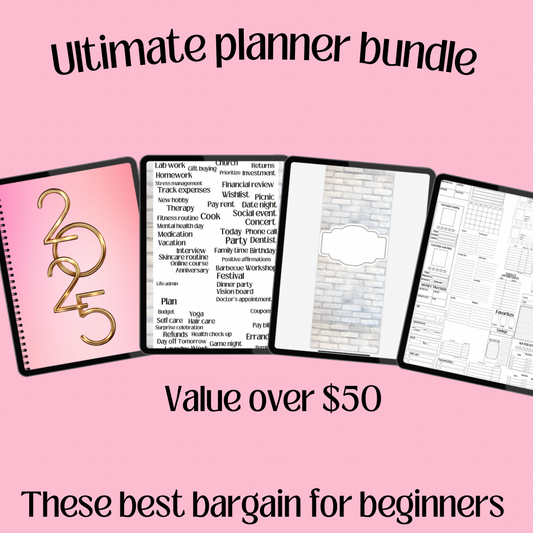 Ultimate Digital Planner Bundle – Plan, Organize & Create