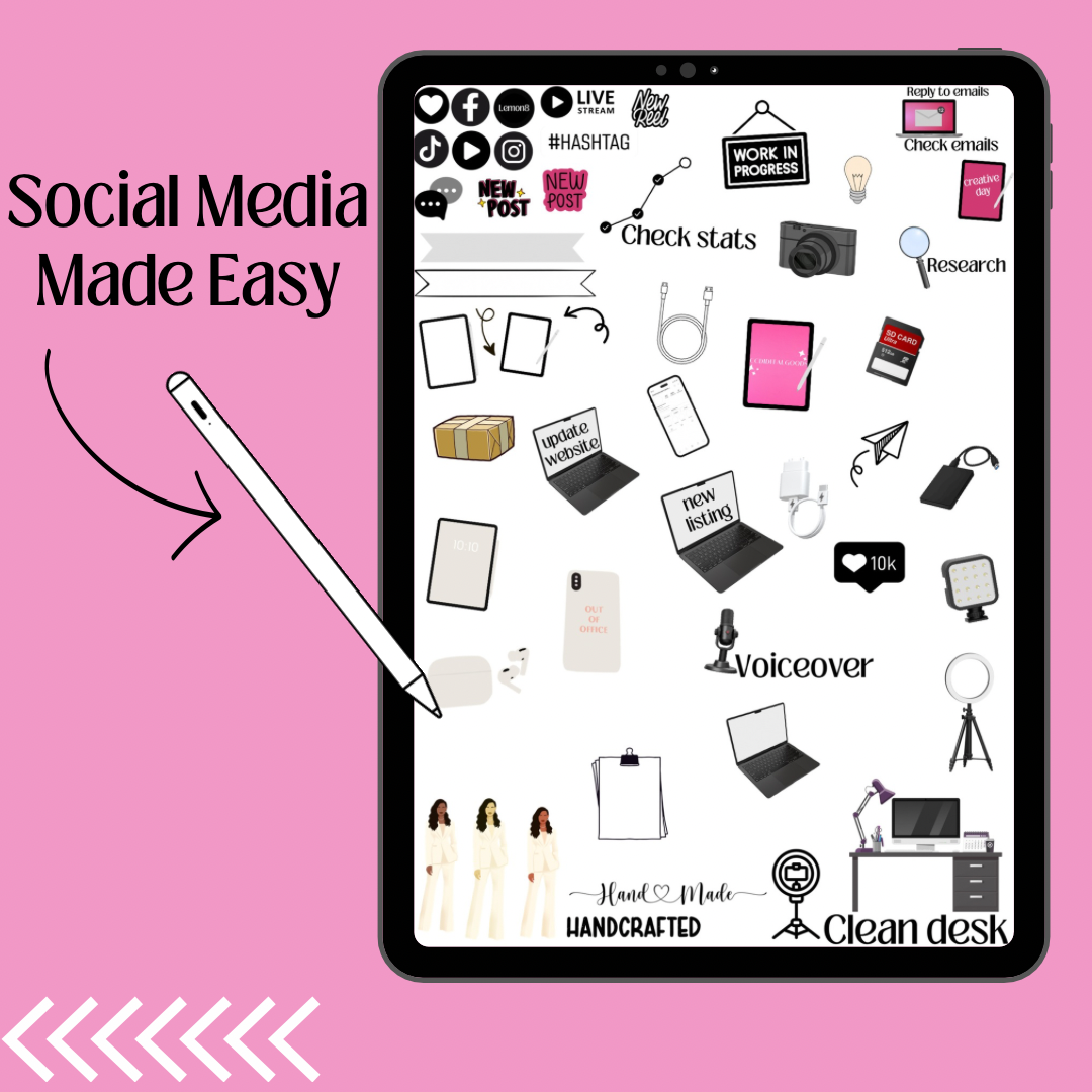 Social Media and Small Business Strategy sticker set