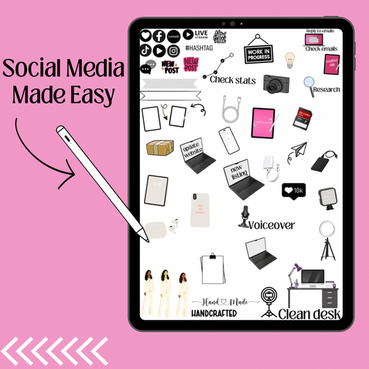 Social Media and Small Business Strategy sticker set