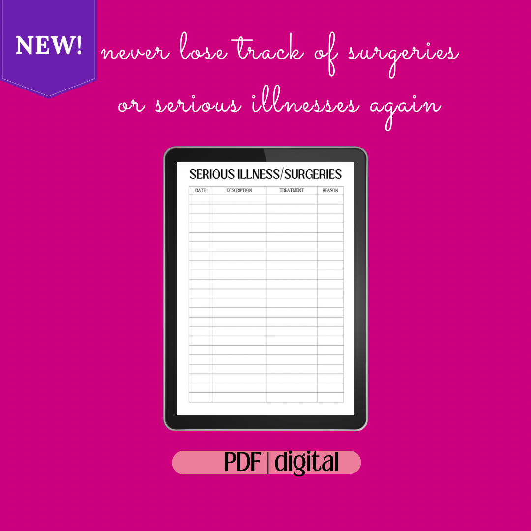 🩺 Ultimate Medical Tracker Bundle (Digital Download)