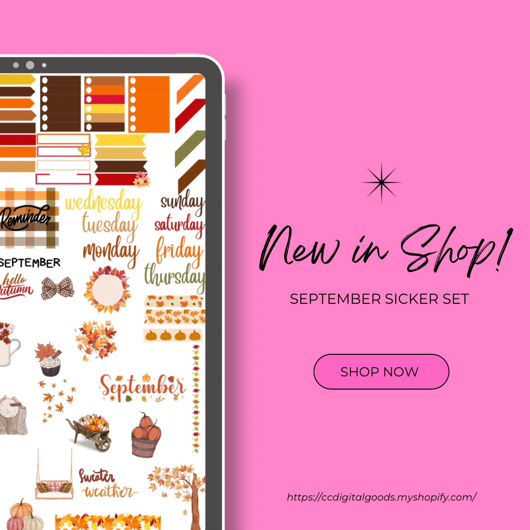 September Digital Planner Sticker Set | Cozy Fall Vibes
