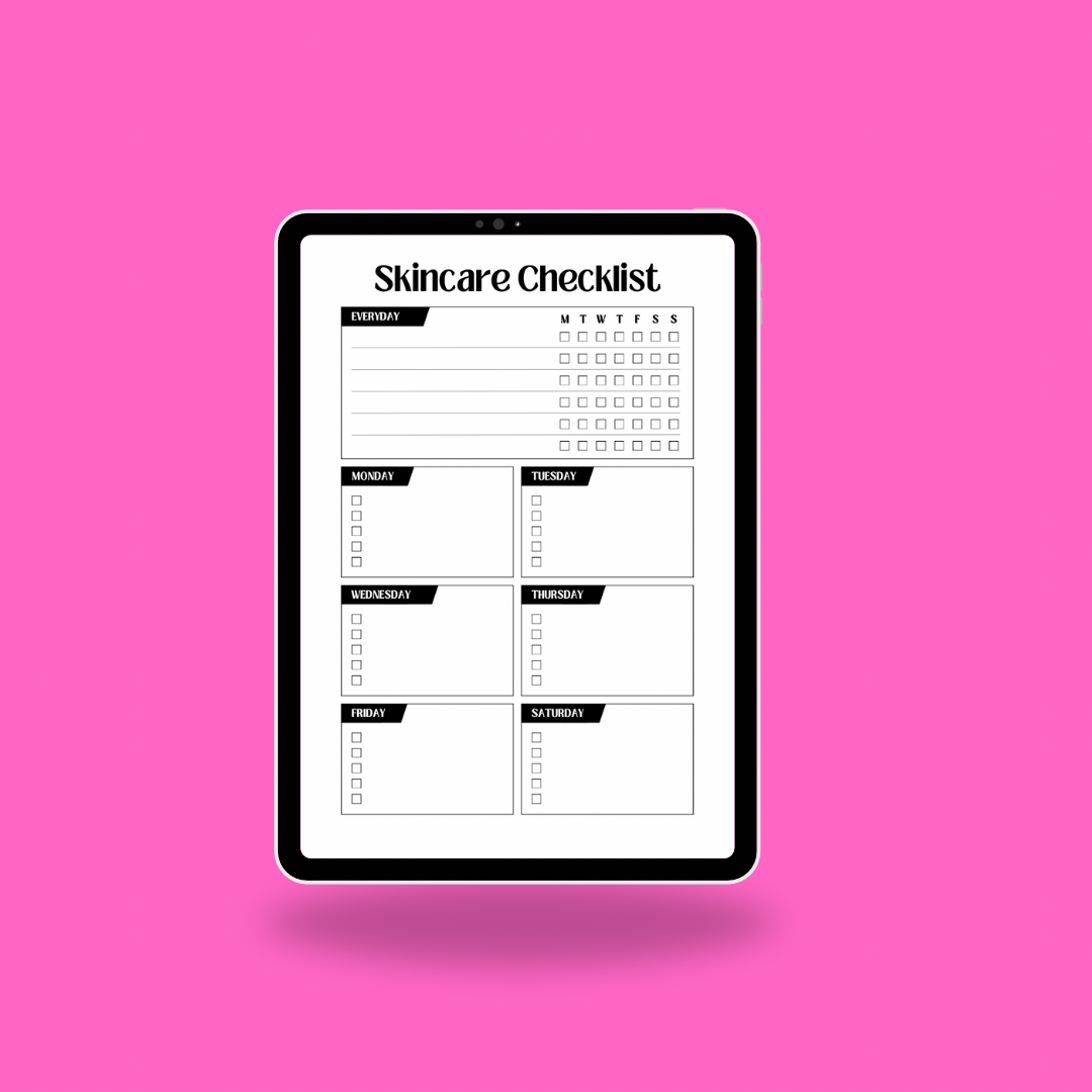 Skincare Checklist Template Pack