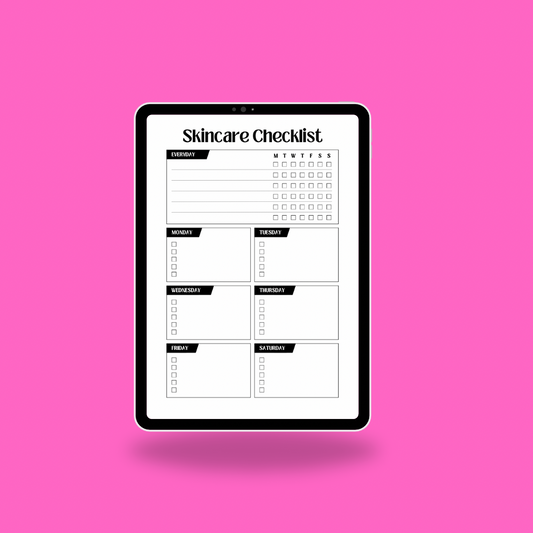 Skincare Checklist Template Pack