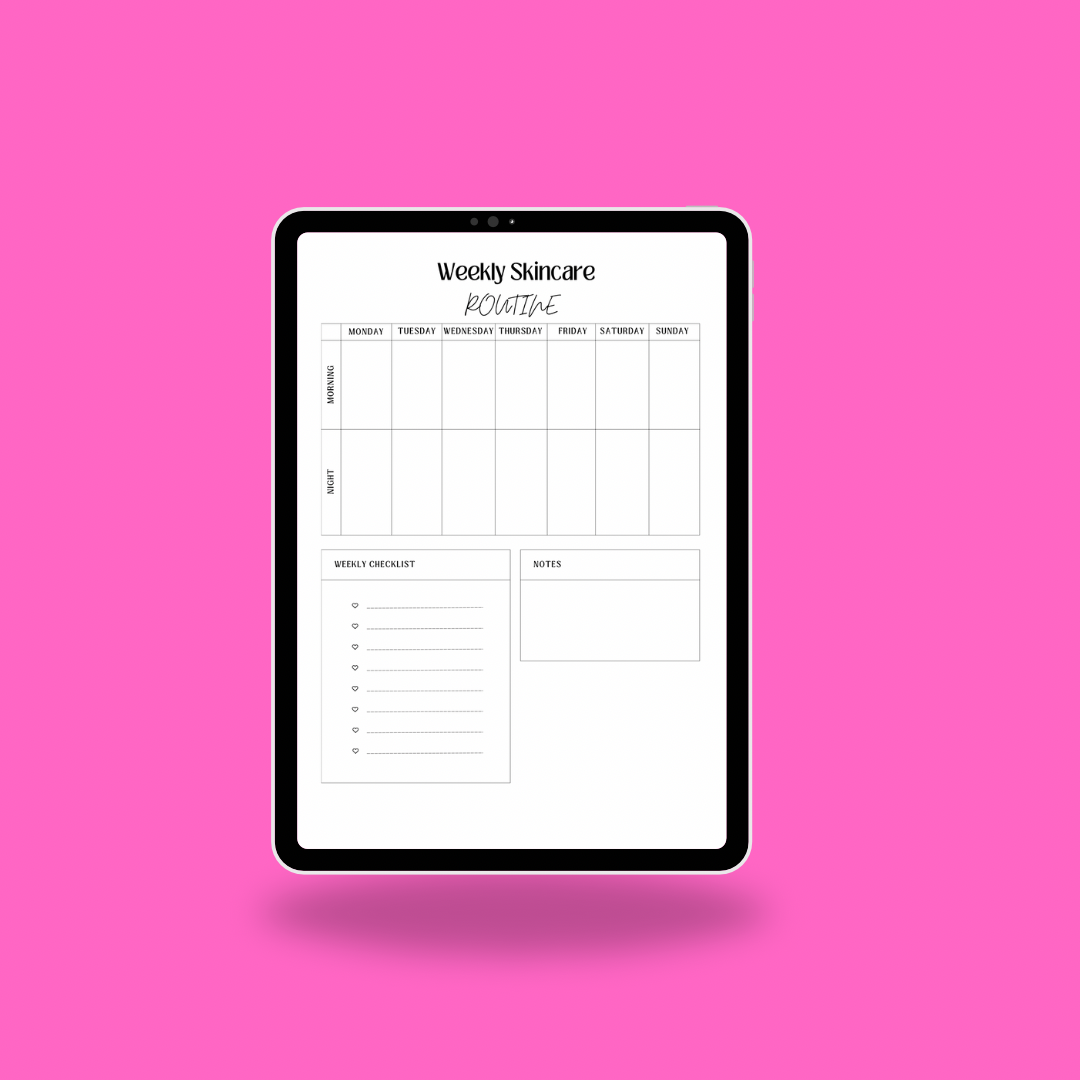 Skincare Checklist Template Pack