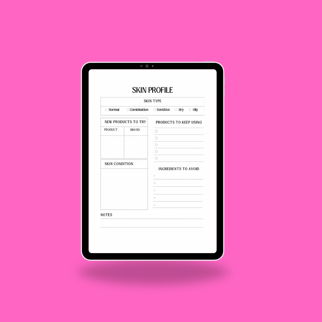 Skincare Checklist Template Pack