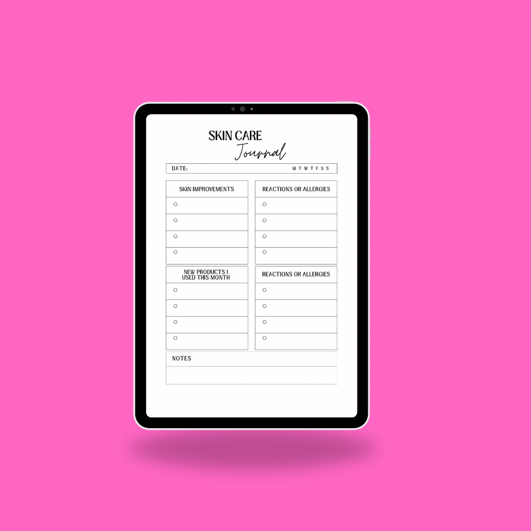 Skincare Checklist Template Pack