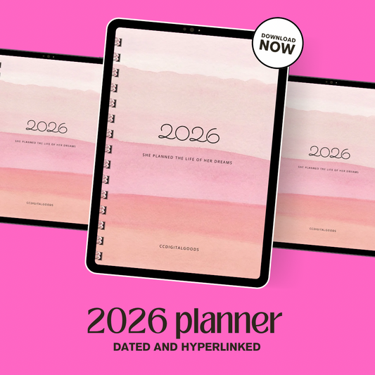 The Ultimate dated 2026 Life Digital Planner (Hyperlinked + Aesthetic Layout)