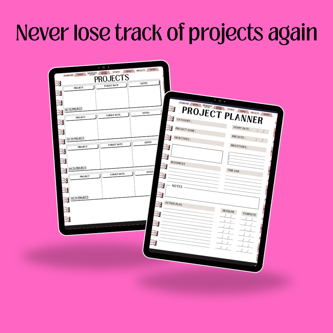 The Ultimate dated 2026 Life Digital Planner (Hyperlinked + Aesthetic Layout)