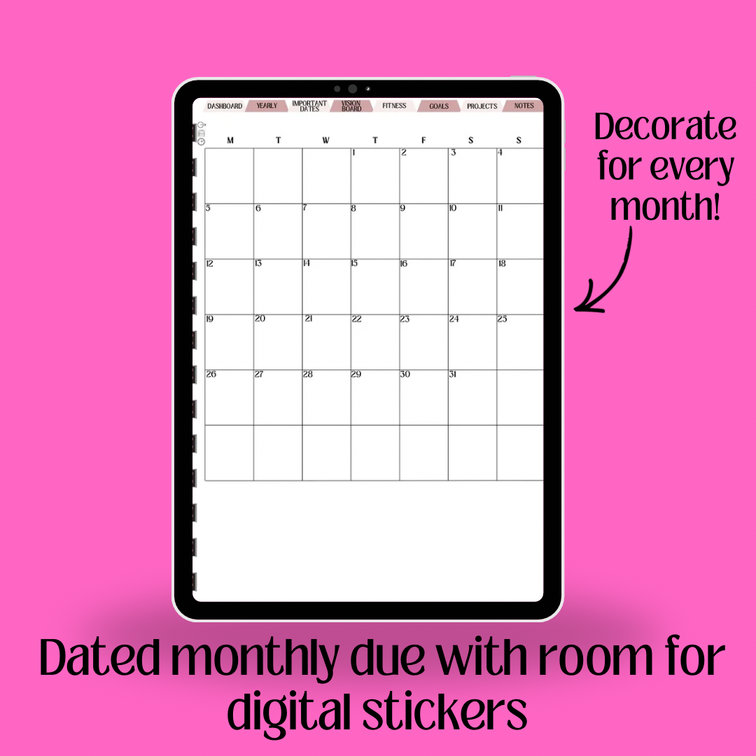 The Ultimate dated 2026 Life Digital Planner (Hyperlinked + Aesthetic Layout)