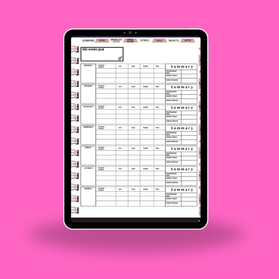 The Ultimate dated 2026 Life Digital Planner (Hyperlinked + Aesthetic Layout)