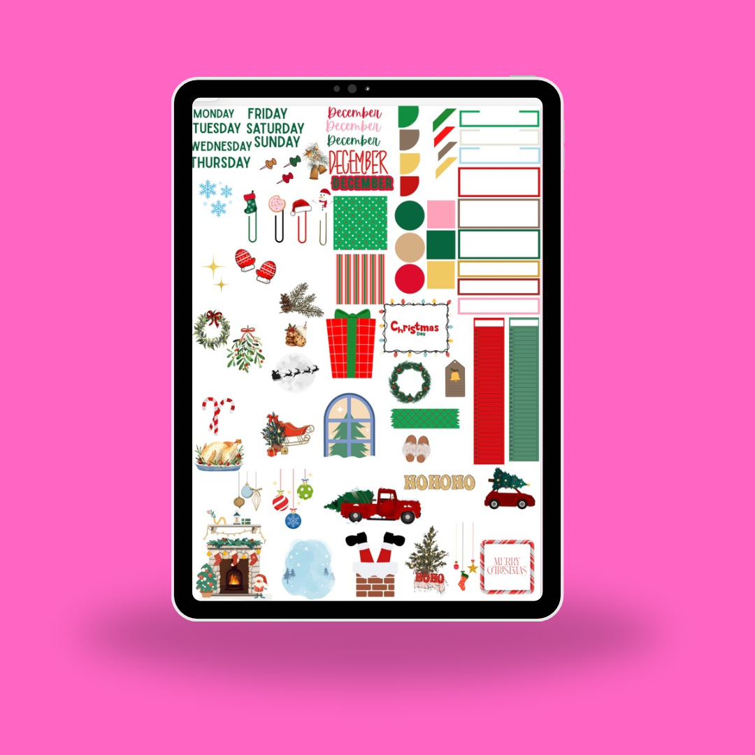 Merry & Bright Christmas Digital Sticker Pack