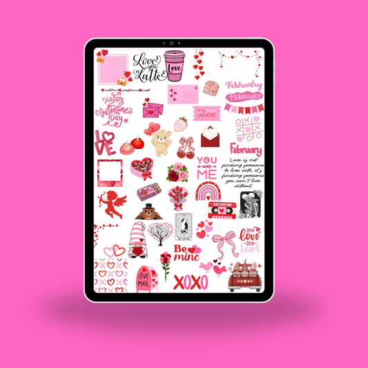 Love Notes Digital Sticker Pack 💌 | Valentine Planner Stickers
