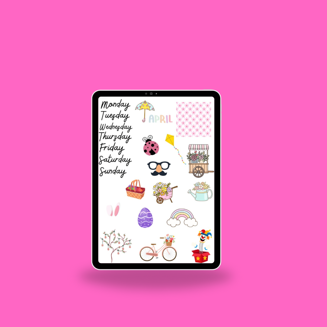 April Essentials Sticker Kit