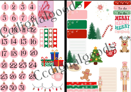Christmas sticker set